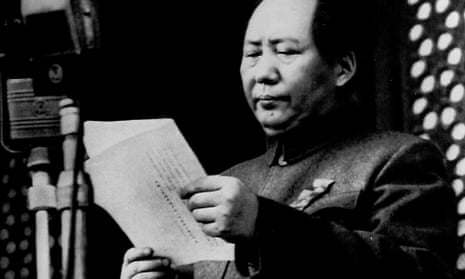  Mao Zedong stands in Tiananmen Square in Beijing, declaring a New China, 1 October 1949.