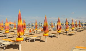 Journey’s end … Rimini, and the beach.