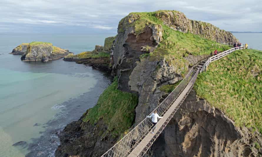 Don’t look down: the terrifying Carrick-a-Rede rope bridge.