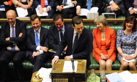 George Osborne delivering his Budget statement to the House of Commons,