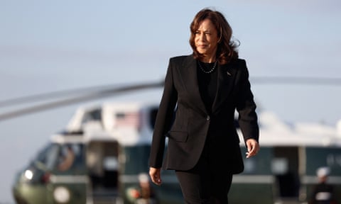 Vice-president Kamala Harris departs for New York at Joint Base Andrews.