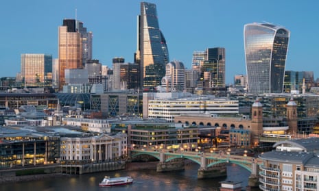 The skyline of the Square Mile in London.
