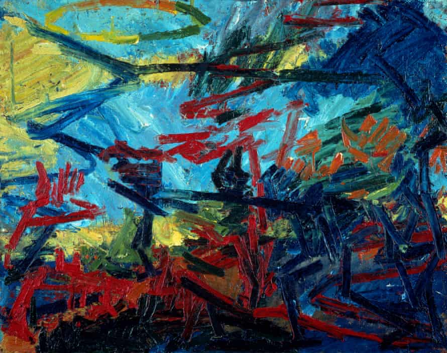 Frank Auerbach, Bacchus and Ariadne, Oil paint on board, 1971. Courtesy of Tate, London.