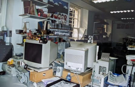 The office of PC Zone magazine in the mid-1990s