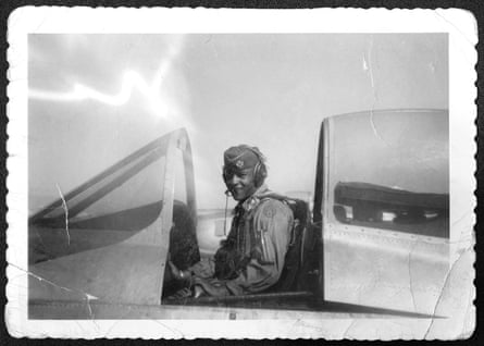 Air Force Captain Ed Dwight in the cockpit at the beginning of his flight training in 1954.