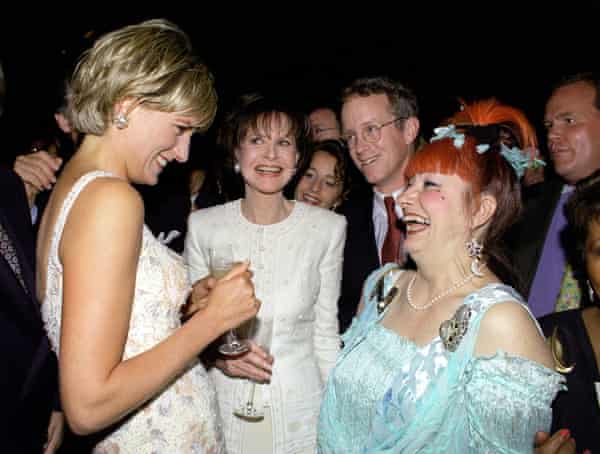 Rhodes with Princess Diana at Christie’s, New York, in June 1997, two months before Diana died.