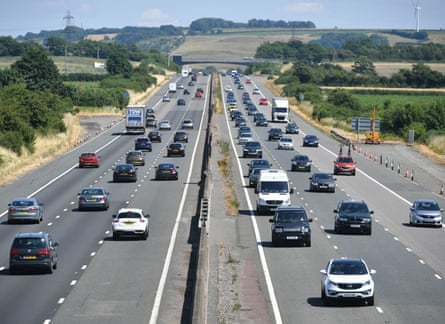 Vehicles travelling along the M4 motorway near Bristol in 2018.
