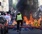 On the barricades with wheelie bins and shopping trolleys: Paris students rage at politicians and police