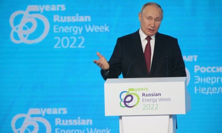 Vladimir Poutine à Moscou lors de la Semaine russe de l'énergie de l'année dernière
