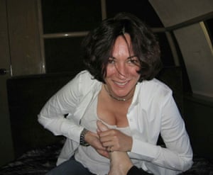 Jeffrey Epstein and Ghislaine Maxwell on his private jet.