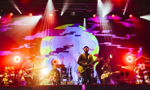 The Shins perform on the Mountain stage at Green Man festival.
