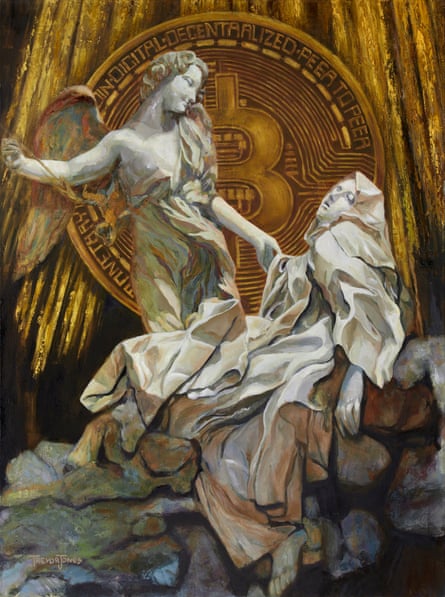 Jones’s Bitcoin Angel, inspired by Bernini, which sold for the equivalent of more than $3m in 2020