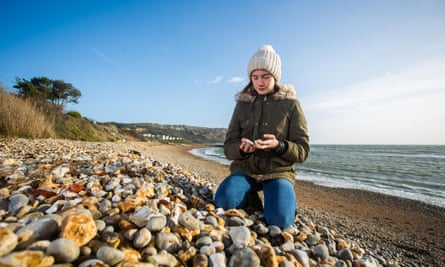 Evie Swire, at Ringstead Bay, Dorset.