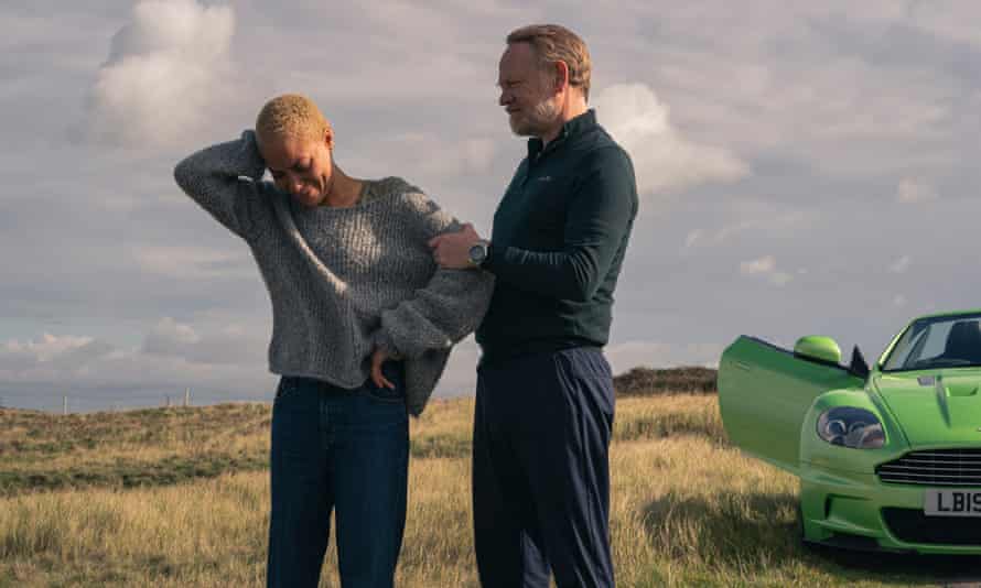 Cush Jumbo and Jared Harris in The Beast Must Die