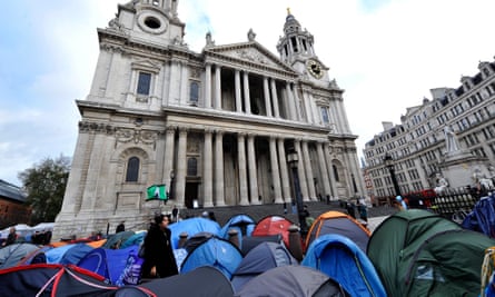 Occupy London camp outside St Paul’s Cathedral 2011
