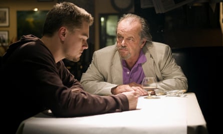 Leonardo DiCaprio and Jack Nicholson in The Departed.