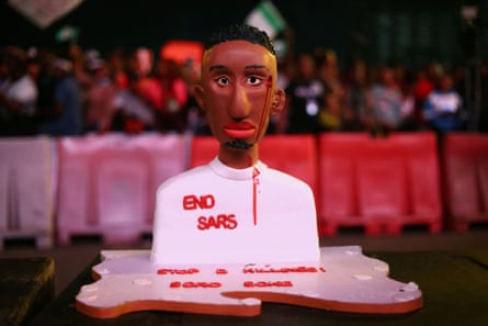 A cake created for an End Sars protest in Lagos.