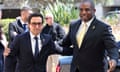 Stephane Sejourne and David Lammy on their visit to Israel to push for peace on Friday.