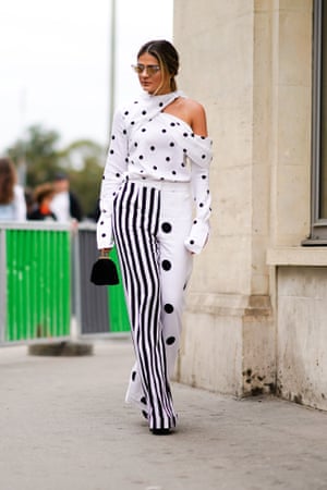 Polka dots at Paris fashion week.