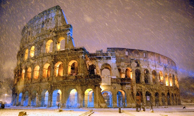 Colosseum in the snow