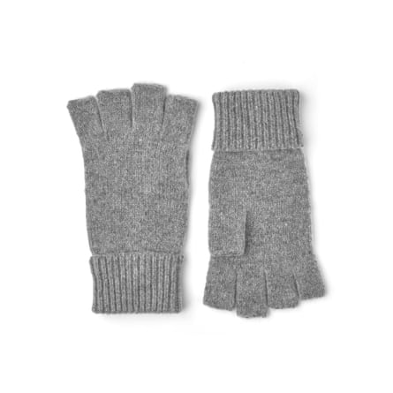 Guantes de punto de lana con medio dedo Hestra