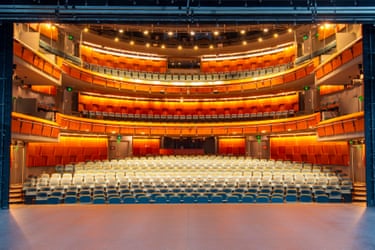 A performer’s view of the Playhouse at the Canberra theatre centre.