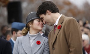 Justin Trudeau and his wife Sophie, a former television presenter.