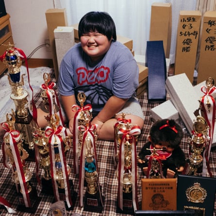 Nana surrounded by her trophies