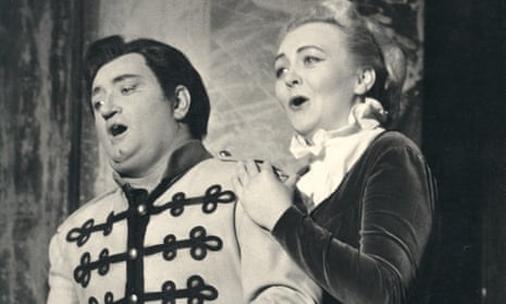 Margaret Curphey as Micaële in Carmen, her first role with Sadler’s Wells Opera, with Donald Smith as Don José