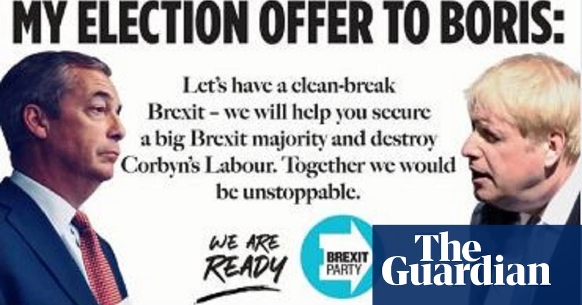Nigel Farage offers Boris Johnson no-deal Brexit election pact