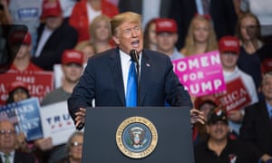 Donald Trump at a rally in Pennsylvania last week at which he attacked reporters present.