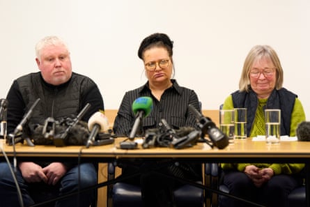 Harvey Willgoose’s parents, Mark and Caroline Willgoose, and his grandmother Maria Turner (right).