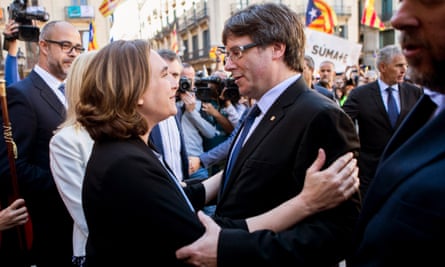 Ada Colau and Catalan regional president Carles Puigdemont.