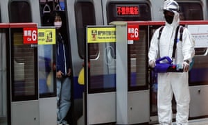 Covid news live: Tory anger at latest No 10 lockdown party claim; China puts city of 5 million in lockdown 10 A worker in PPE waits to disinfect compartment of train in Taipei, Taiwan.
