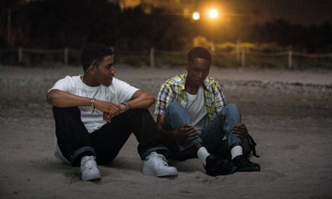 Jharrel Jerome and Ashton Sanders in Moonlight.