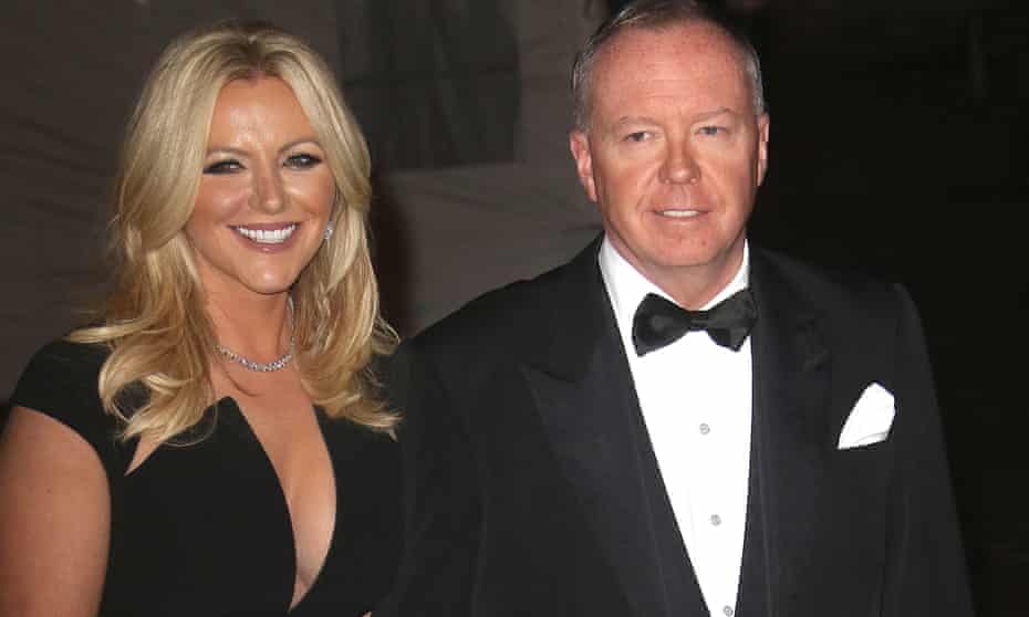 Michelle Mone and her husband, Douglas Barrowman, arrive at an event in February 2017.