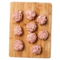 Step 2. Use greased hands to tear off small pieces and roll into bite-sized meatballs. Slightly flatten each ball, and then put in the fridge to chill and firm up for at least 15 minutes