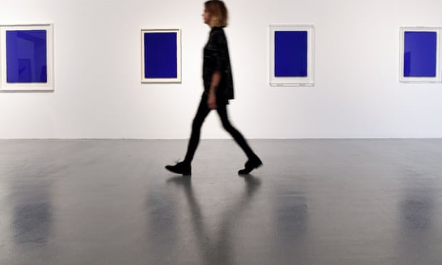 Yves Klein blue paintings at Tate Liverpool.