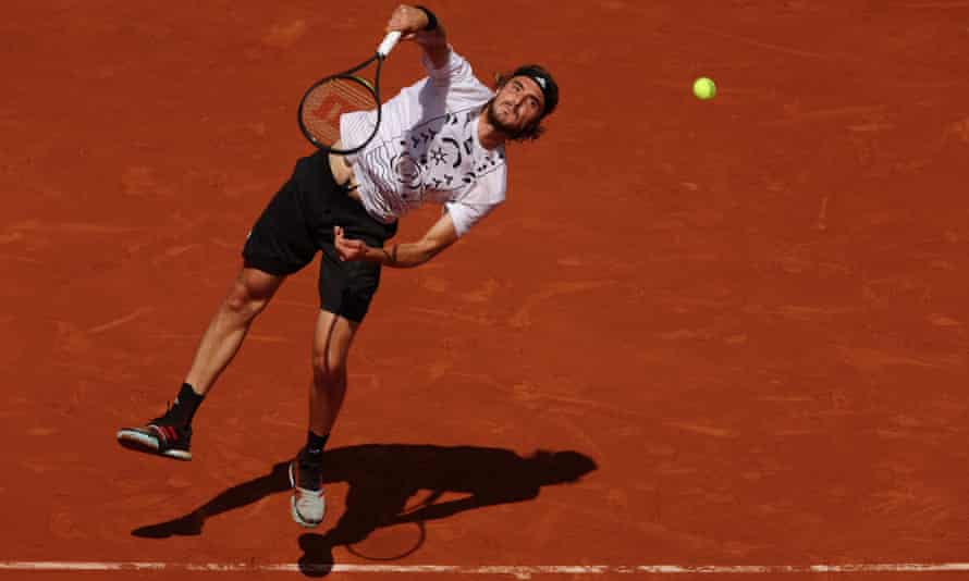 Stefanos Tsitsipas on serve