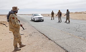 Libyan soldiers at a military outpost west of the city of Sirte, Isis’s stronghold