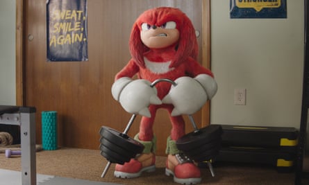 Knuckles voiced by Idris Elba.