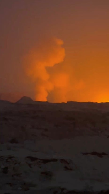 Smoke rising in the air at dawn.