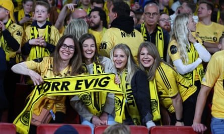 Bodø/Glimt fans support the Norwegian champions. Norway’s Eliteserien saw a 27% increase in attendances last season.