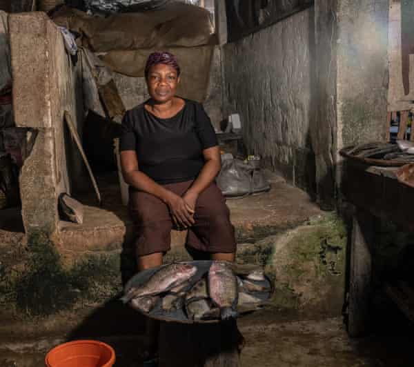 Bola Ajakorin has worked at Epe Market for 30 years, coming from a family of fishermen and women