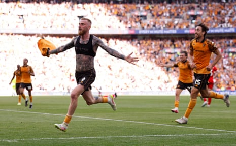 Hull City's Oliver McBurnie celebrates scoring their first goal
