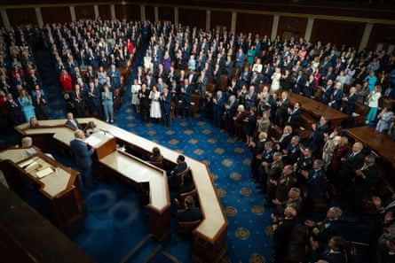 A standing ovation for King Charles at the joint meeting of Congress in the House of Representatives.