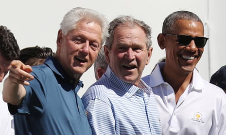 Clinton, Bush and Obama in 2017.