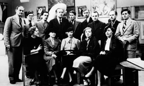 Artists at the first surrealist exhibition to be held in London. Back row, from left, are Rupert Lee, Ruthven Todd, Salvador Dalí , Paul Eluard, Roland Penrose, Herbert Read, E LT Mesens, George Reavey and Hugh Sykes-Davies. Front row, from left, Diana Lee, Nusch Eluard, Eileen Agar, Sheila Legge and unknown. 