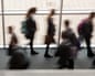 Secondary school pupils moving by a window in a school UK, blurred movementPBXPFX Secondary school pupils moving by a window in a school UK, blurred movement
