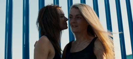 Esmé Creed-Miles appears to be whispering in Vicky Knight’s ear.